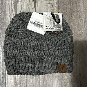 C.C Messy Bun Beanie Tail Hat